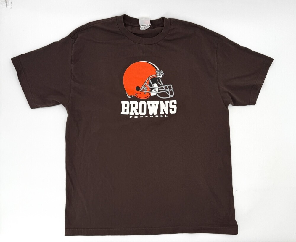 Cleveland Browns Shirt Adult Extra Large Brown T-Shirt Majestic NFL Football